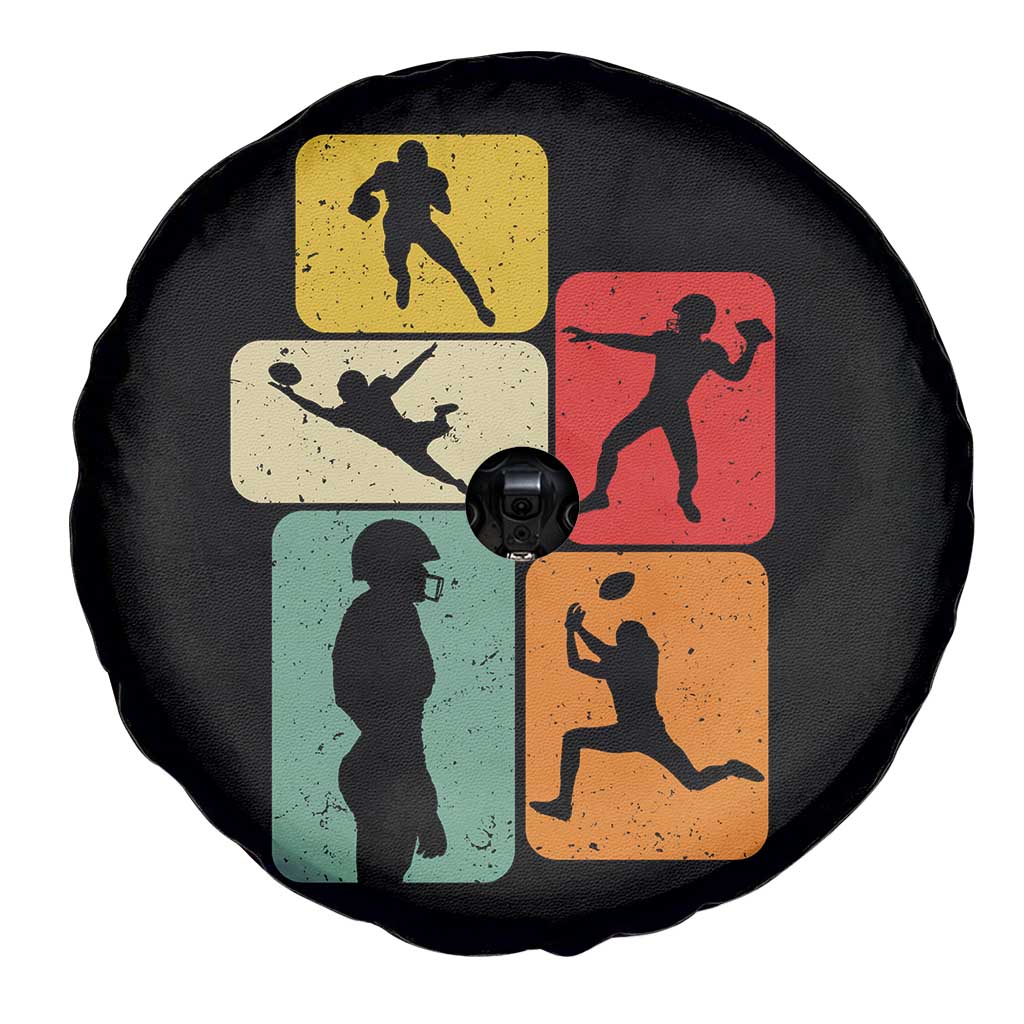 American Football Player Retro Vintage Sport Lover Spare Tire Cover - Wonder Print Shop