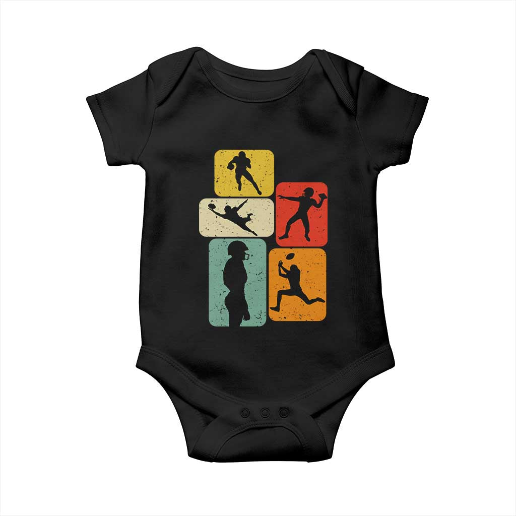 American Football Player Retro Vintage Sport Lover Baby Onesie - Wonder Print Shop