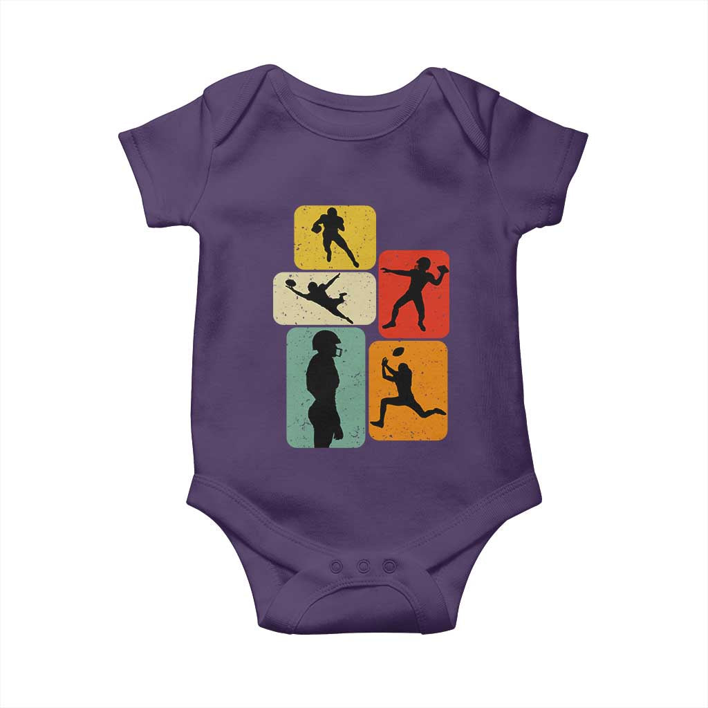 American Football Player Retro Vintage Sport Lover Baby Onesie - Wonder Print Shop