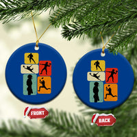 American Football Player Retro Vintage Sport Lover Ceramic Ornament - Wonder Print Shop