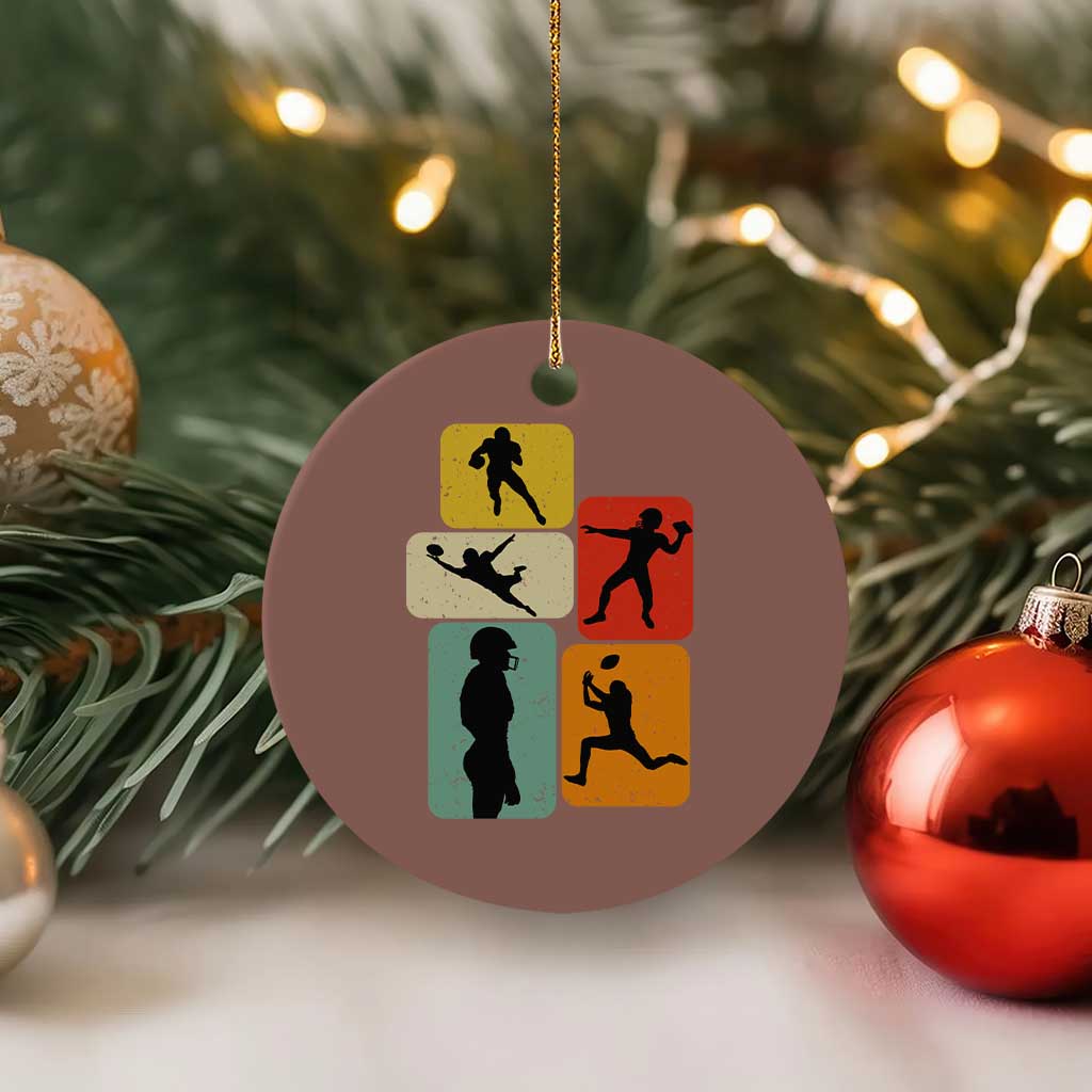 American Football Player Retro Vintage Sport Lover Ceramic Ornament - Wonder Print Shop