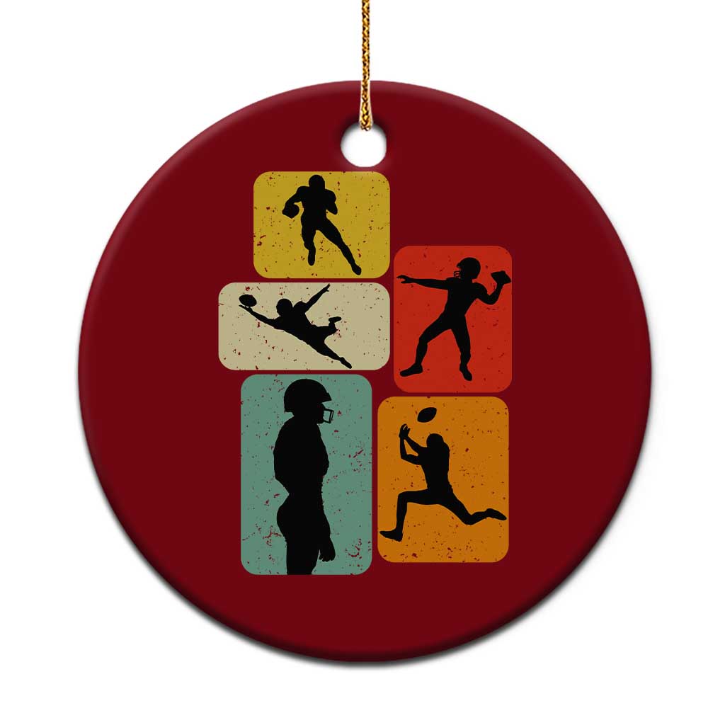 American Football Player Retro Vintage Sport Lover Ceramic Ornament - Wonder Print Shop
