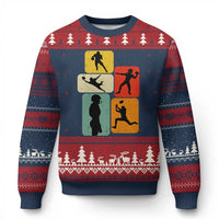 American Football Player Retro Vintage Sport Lover Ugly Christmas Sweater - Wonder Print Shop