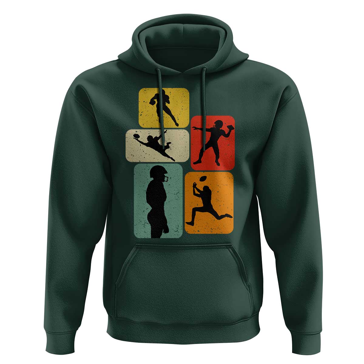 American Football Player Retro Vintage Sport Lover Hoodie - Wonder Print Shop