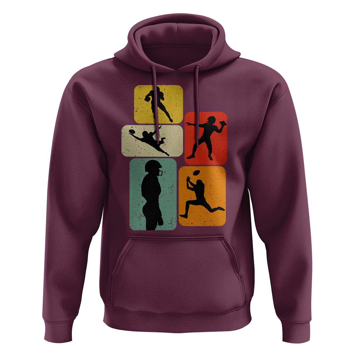 American Football Player Retro Vintage Sport Lover Hoodie - Wonder Print Shop