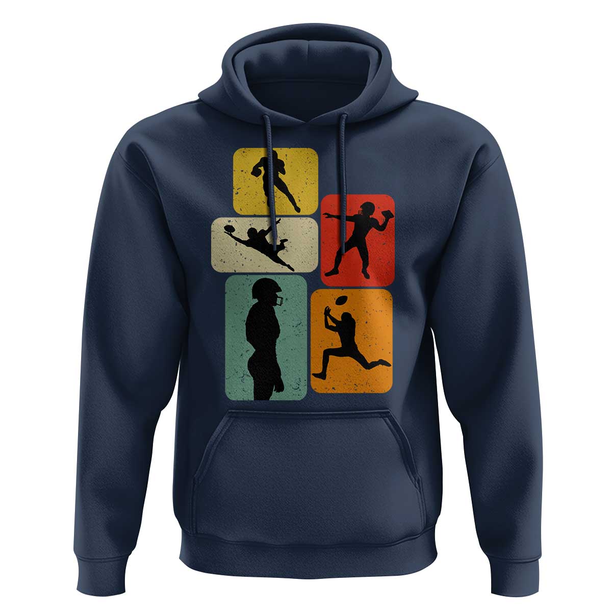 American Football Player Retro Vintage Sport Lover Hoodie - Wonder Print Shop