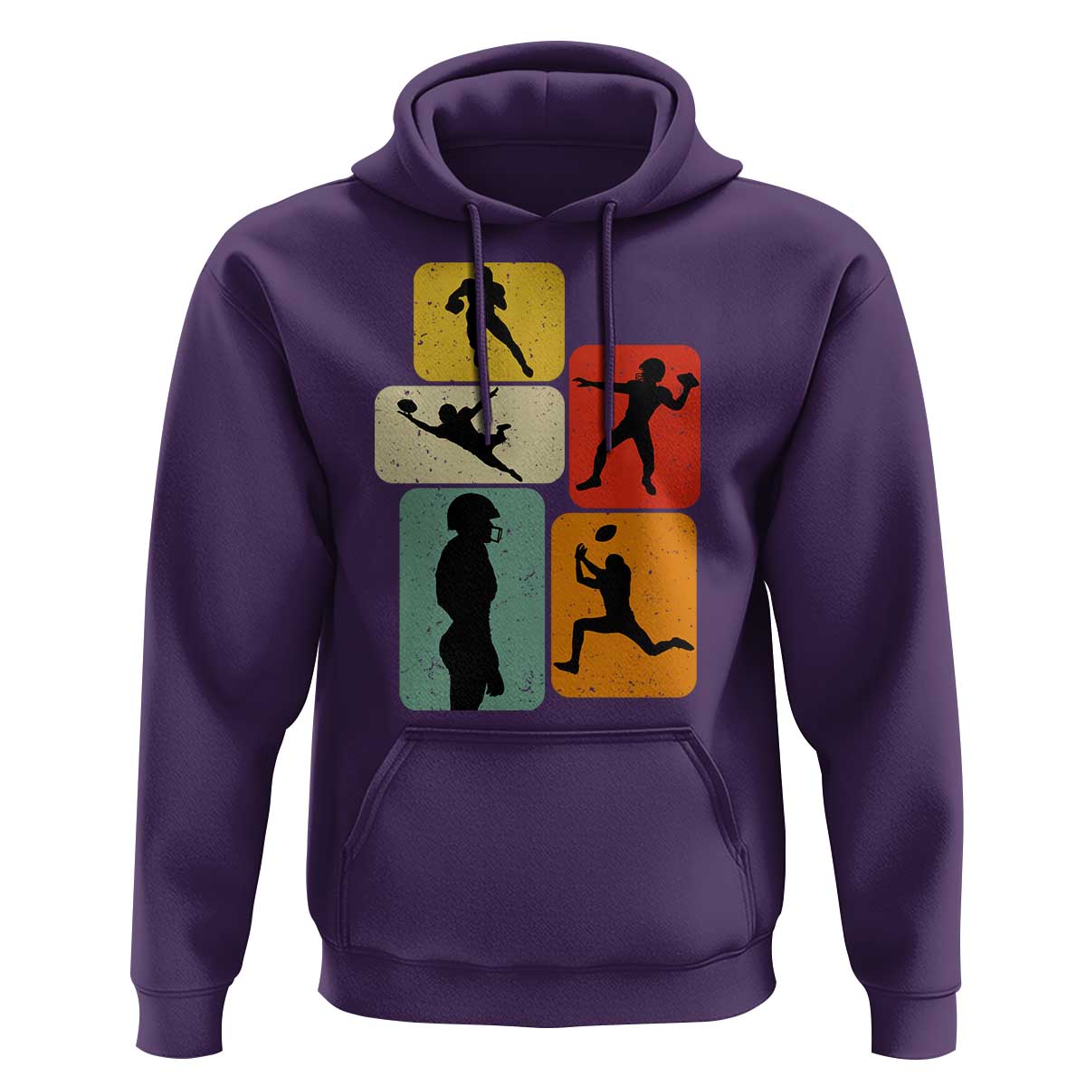 American Football Player Retro Vintage Sport Lover Hoodie - Wonder Print Shop