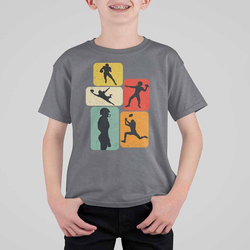 American Football Player Retro Vintage Sport Lover T Shirt For Kid - Wonder Print Shop