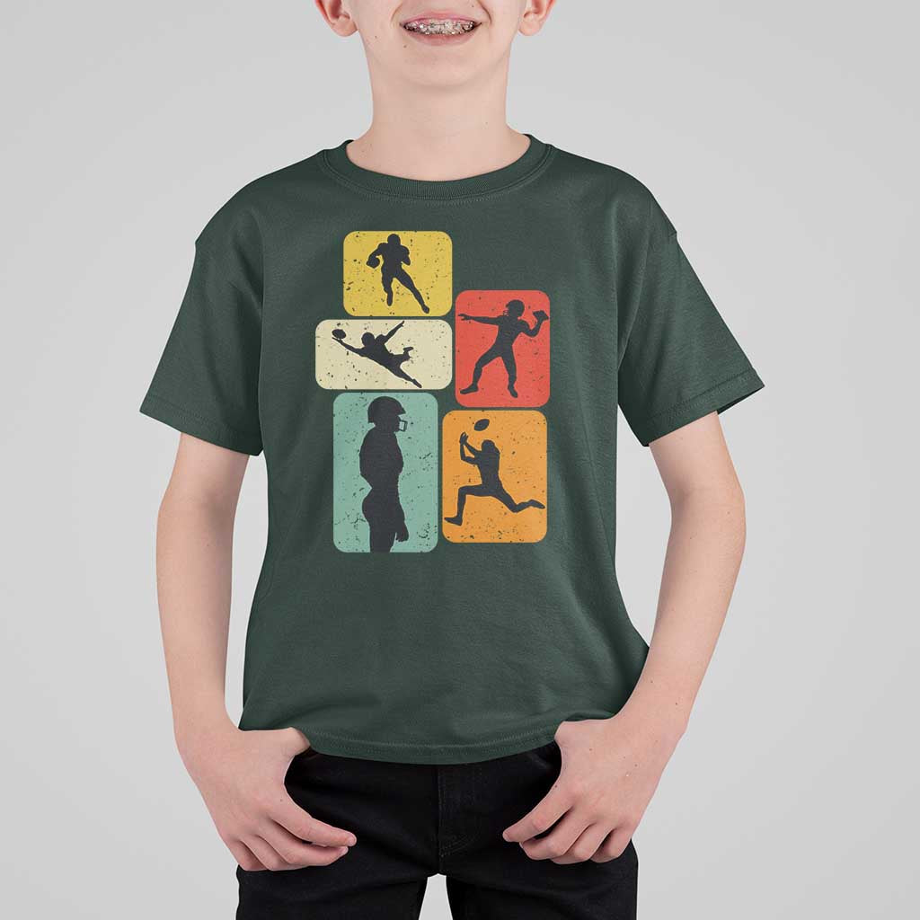 American Football Player Retro Vintage Sport Lover T Shirt For Kid - Wonder Print Shop