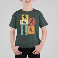 American Football Player Retro Vintage Sport Lover T Shirt For Kid - Wonder Print Shop