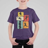 American Football Player Retro Vintage Sport Lover T Shirt For Kid - Wonder Print Shop