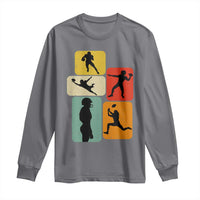 American Football Player Retro Vintage Sport Lover Long Sleeve Shirt - Wonder Print Shop