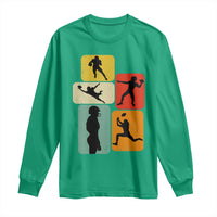 American Football Player Retro Vintage Sport Lover Long Sleeve Shirt - Wonder Print Shop