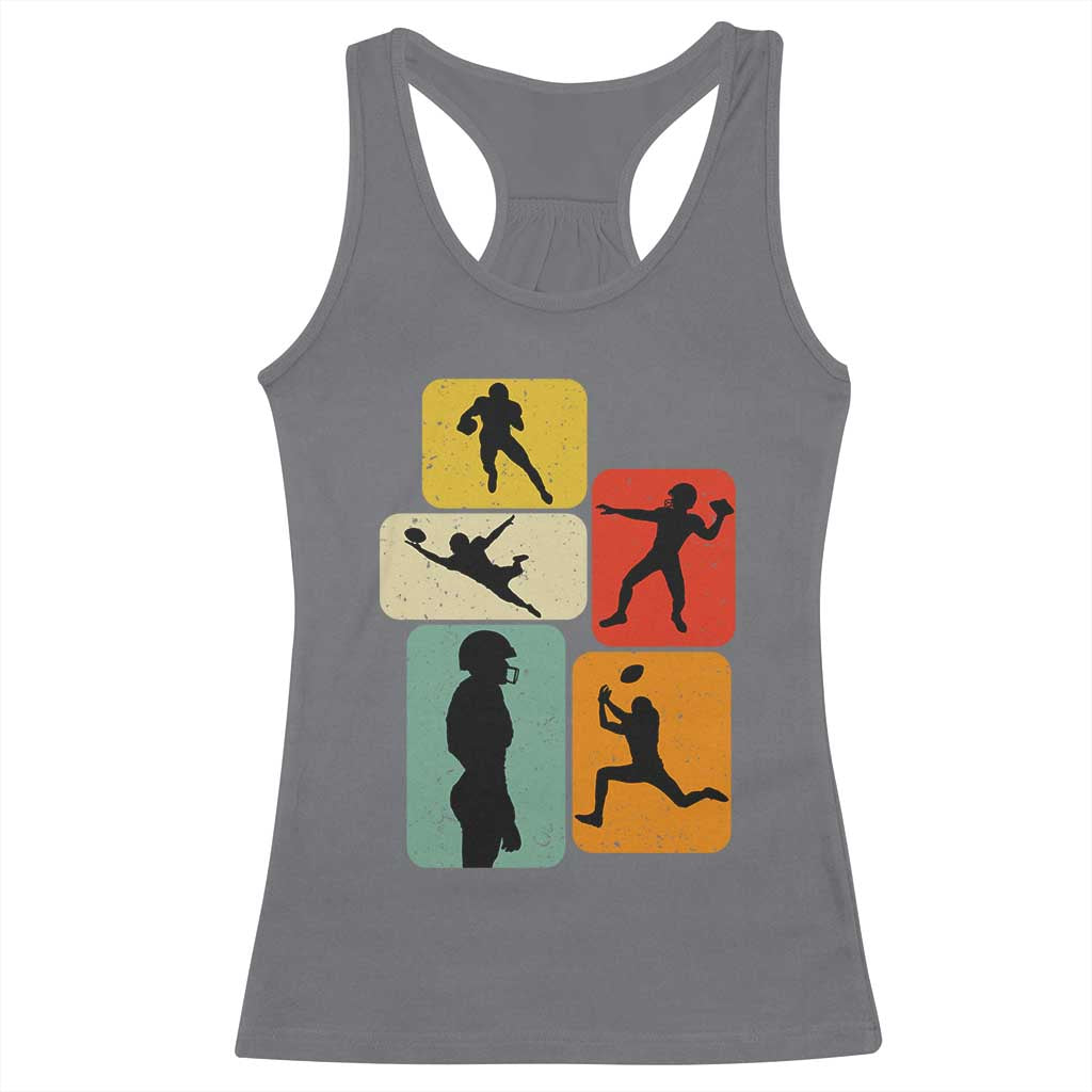 American Football Player Retro Vintage Sport Lover Racerback Tank Top - Wonder Print Shop