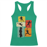 American Football Player Retro Vintage Sport Lover Racerback Tank Top - Wonder Print Shop