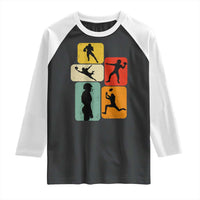 American Football Player Retro Vintage Sport Lover Raglan Shirt - Wonder Print Shop