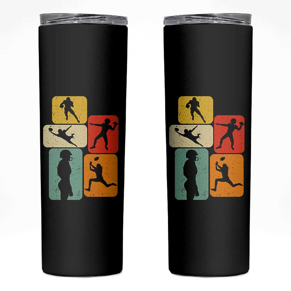 American Football Player Retro Vintage Sport Lover Skinny Tumbler - Wonder Print Shop