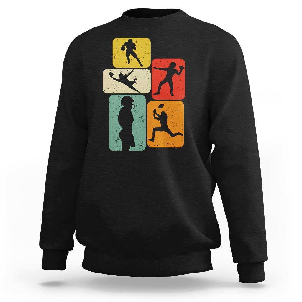 American Football Player Retro Vintage Sport Lover Sweatshirt - Wonder Print Shop