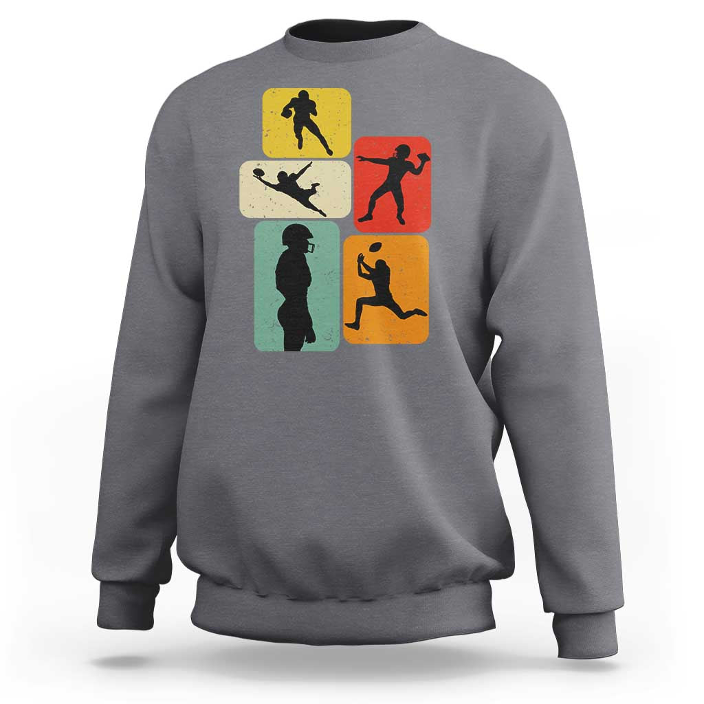 American Football Player Retro Vintage Sport Lover Sweatshirt - Wonder Print Shop