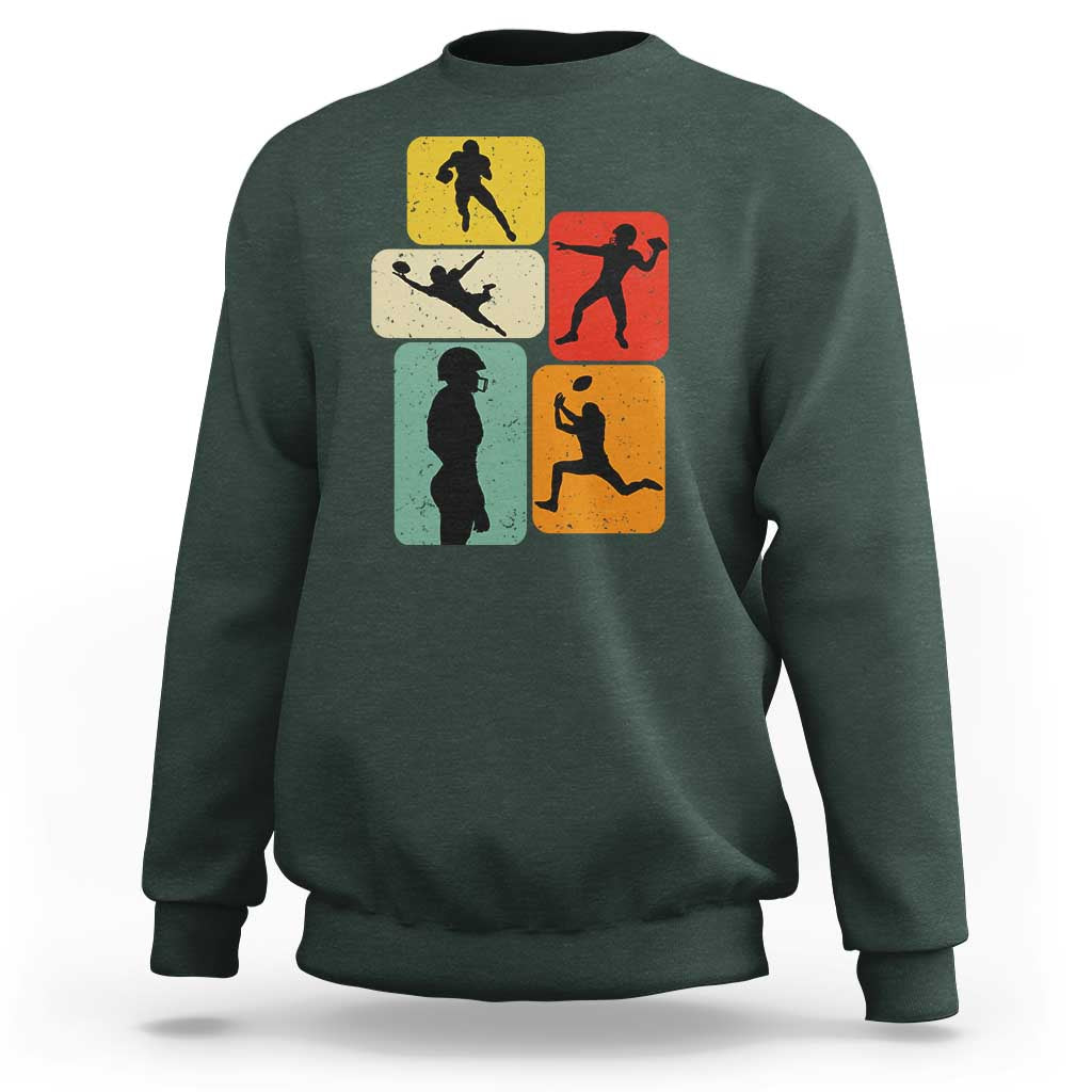 American Football Player Retro Vintage Sport Lover Sweatshirt - Wonder Print Shop