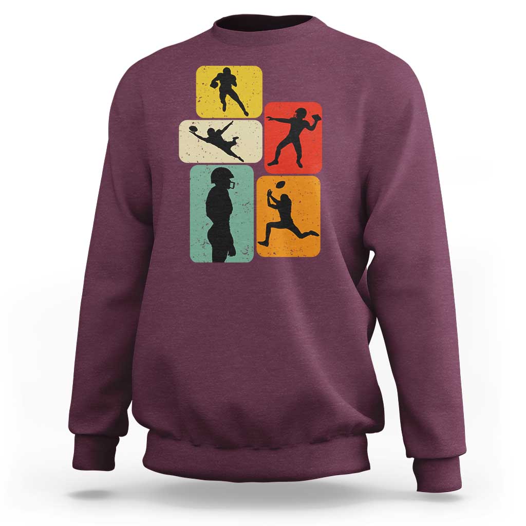 American Football Player Retro Vintage Sport Lover Sweatshirt - Wonder Print Shop