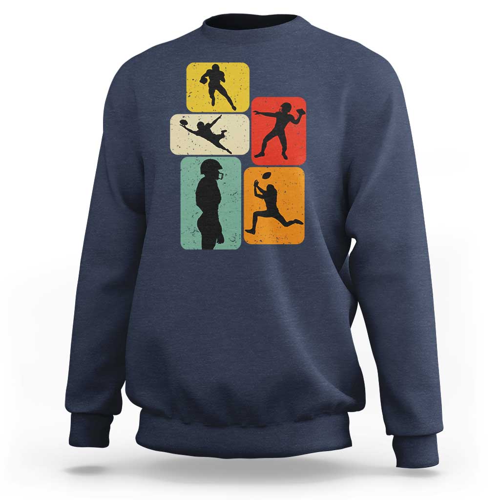 American Football Player Retro Vintage Sport Lover Sweatshirt - Wonder Print Shop