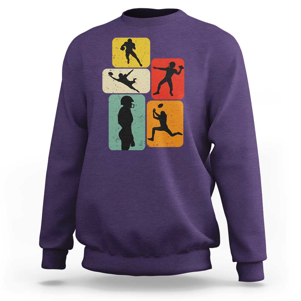 American Football Player Retro Vintage Sport Lover Sweatshirt - Wonder Print Shop