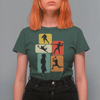 American Football Player Retro Vintage Sport Lover T Shirt For Women - Wonder Print Shop