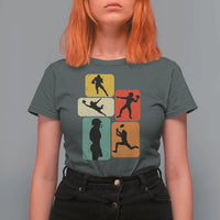 American Football Player Retro Vintage Sport Lover T Shirt For Women - Wonder Print Shop