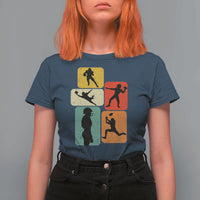 American Football Player Retro Vintage Sport Lover T Shirt For Women - Wonder Print Shop