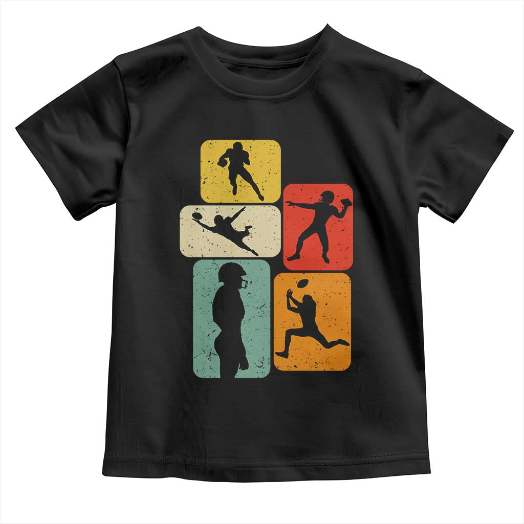 American Football Player Retro Vintage Sport Lover Toddler T Shirt - Wonder Print Shop