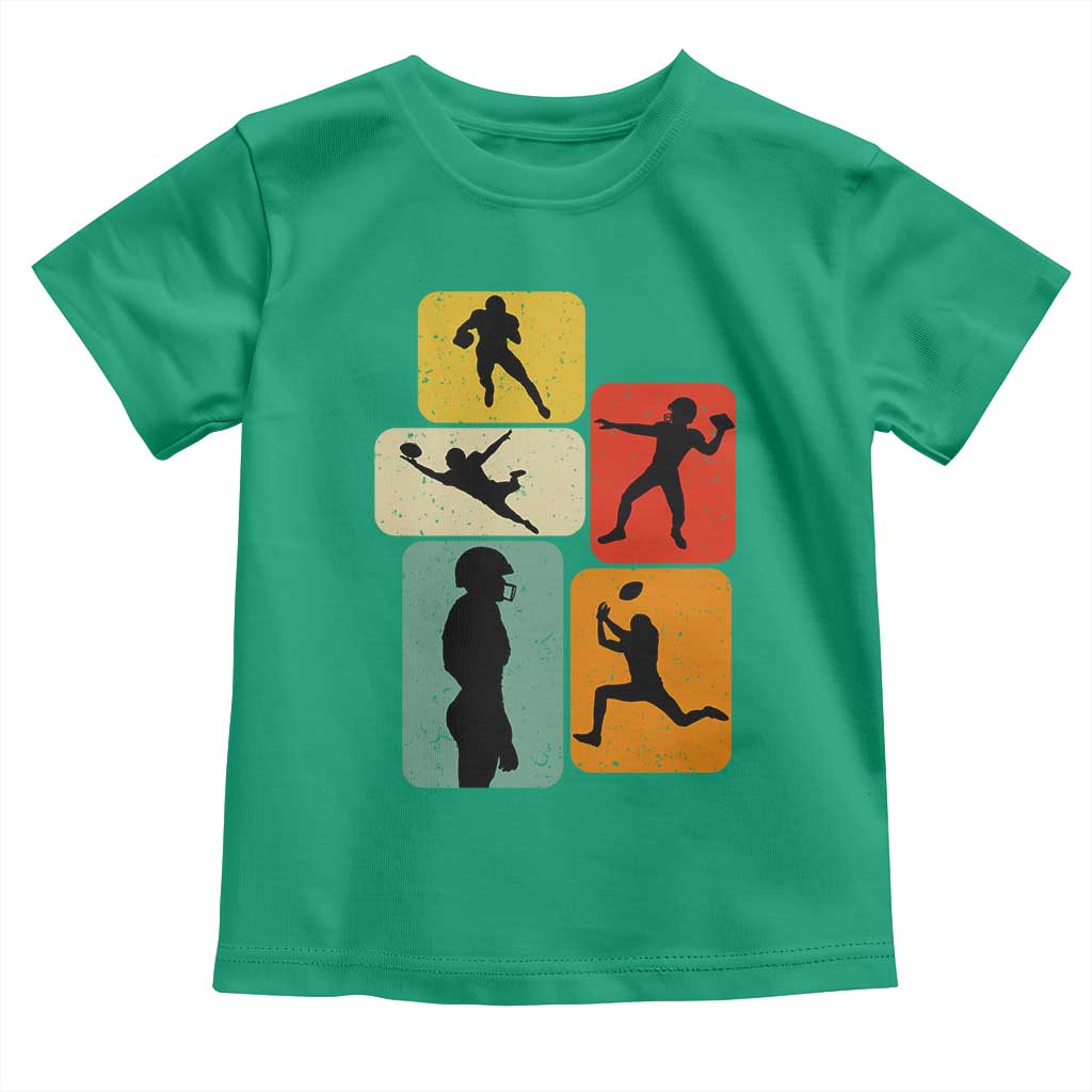 American Football Player Retro Vintage Sport Lover Toddler T Shirt - Wonder Print Shop