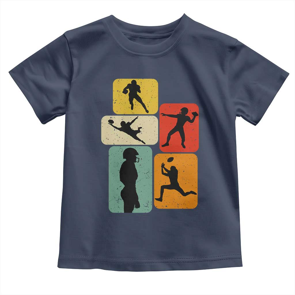 American Football Player Retro Vintage Sport Lover Toddler T Shirt - Wonder Print Shop