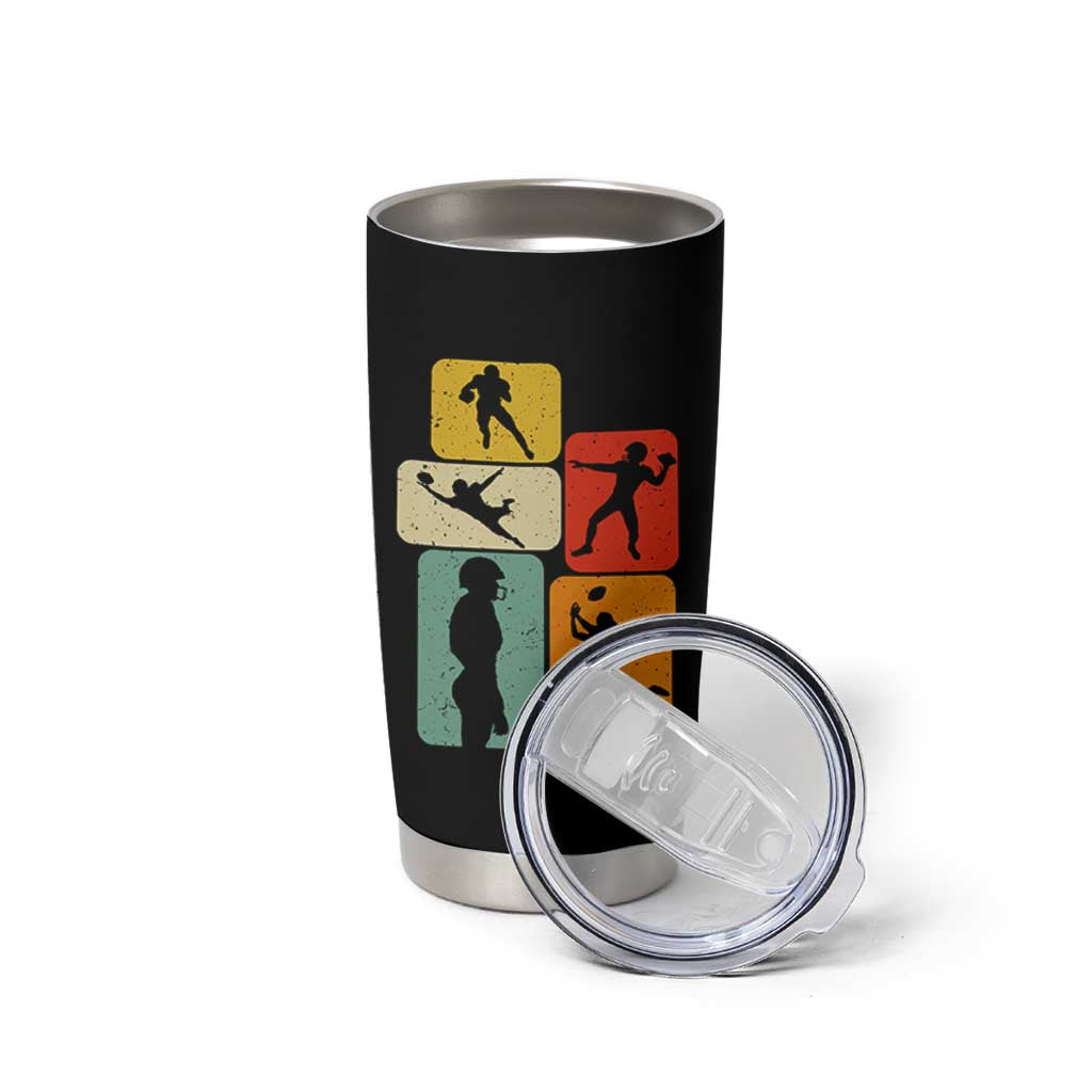 American Football Player Retro Vintage Sport Lover Tumbler Cup - Wonder Print Shop