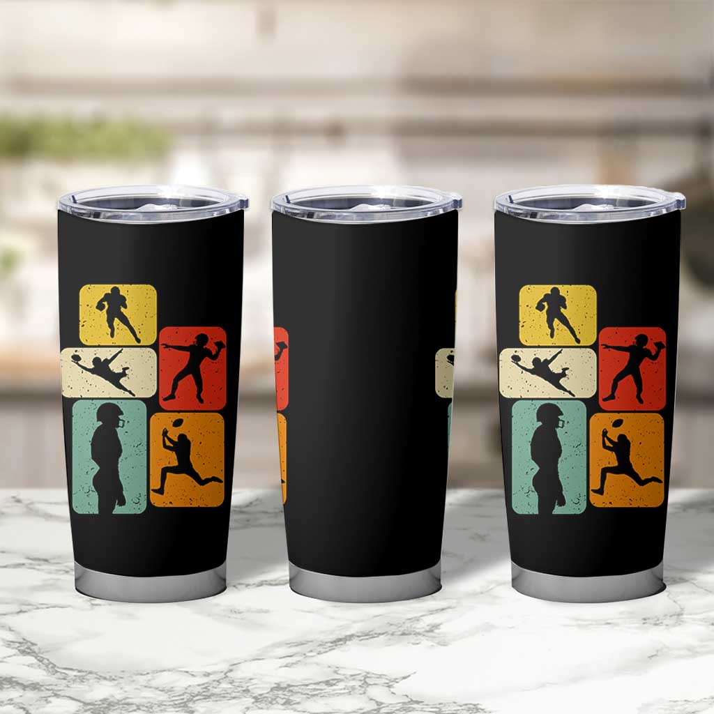 American Football Player Retro Vintage Sport Lover Tumbler Cup - Wonder Print Shop