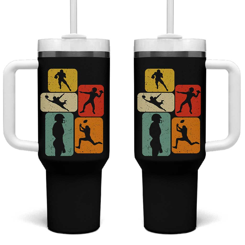 American Football Player Retro Vintage Sport Lover Tumbler With Handle - Wonder Print Shop