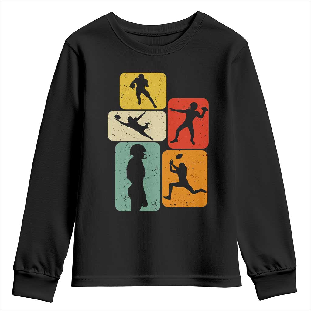 American Football Player Retro Vintage Sport Lover Youth Sweatshirt - Wonder Print Shop