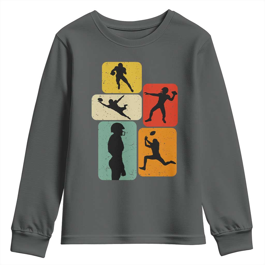 American Football Player Retro Vintage Sport Lover Youth Sweatshirt - Wonder Print Shop
