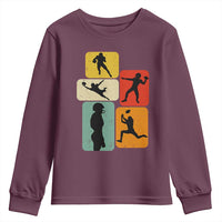 American Football Player Retro Vintage Sport Lover Youth Sweatshirt - Wonder Print Shop