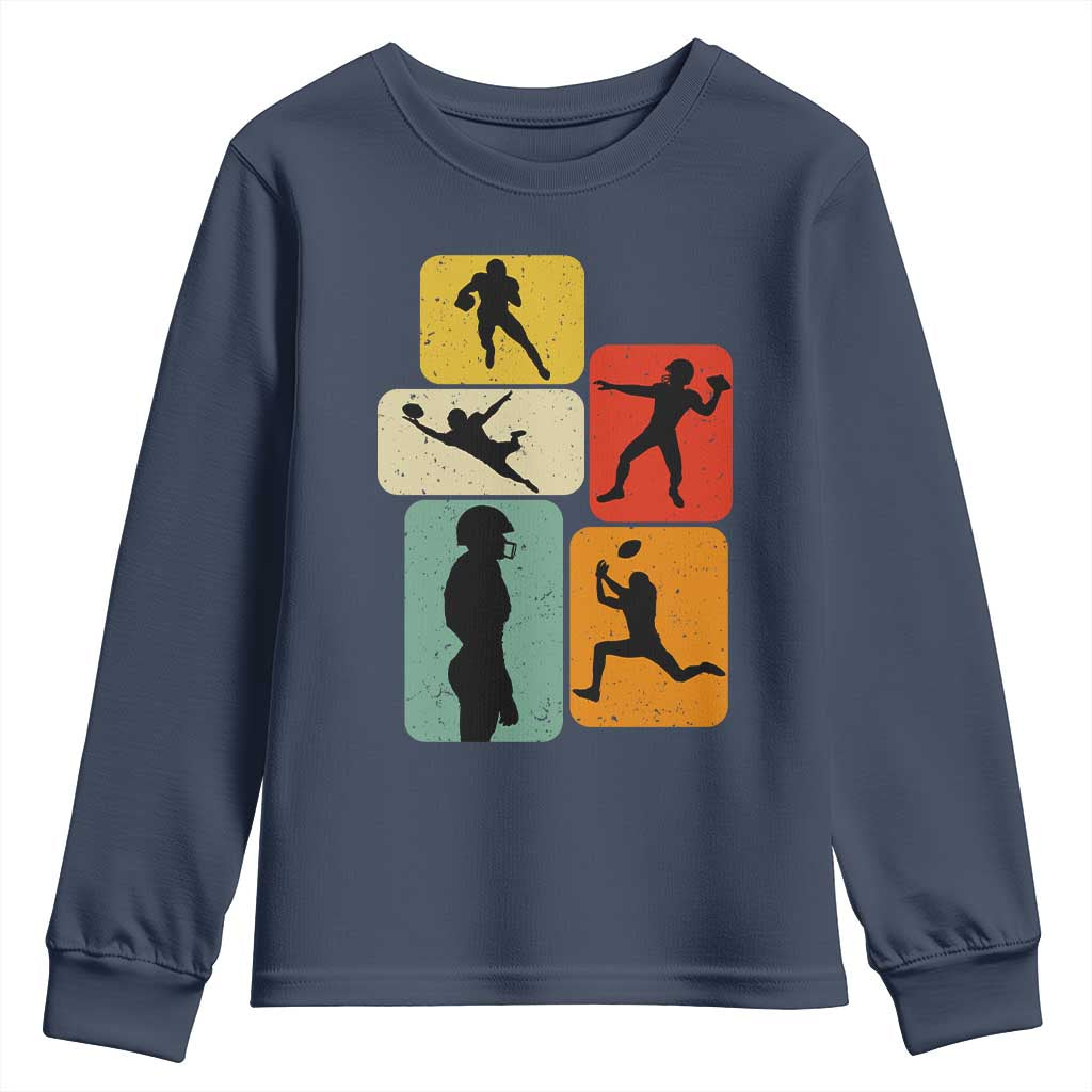American Football Player Retro Vintage Sport Lover Youth Sweatshirt - Wonder Print Shop