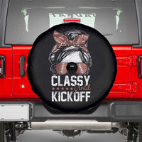 Funny Classy Until Kickoff Spare Tire Cover American Football Game Day Messy Bun - Wonder Print Shop