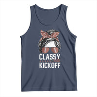 Funny Classy Until Kickoff Tank Top American Football Game Day Messy Bun - Wonder Print Shop