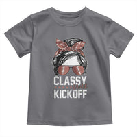 Funny Classy Until Kickoff Toddler T Shirt American Football Game Day Messy Bun - Wonder Print Shop