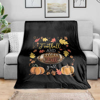 Football And Fall Yall Throw Blanket Fall Season American Football - Wonder Print Shop