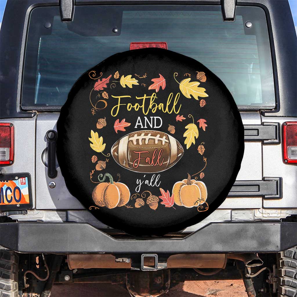 Football And Fall Yall Spare Tire Cover Fall Season American Football - Wonder Print Shop