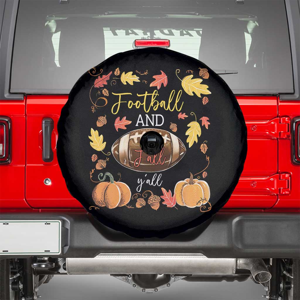 Football And Fall Yall Spare Tire Cover Fall Season American Football - Wonder Print Shop