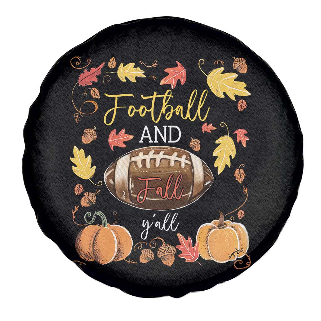 Football And Fall Yall Spare Tire Cover Fall Season American Football - Wonder Print Shop