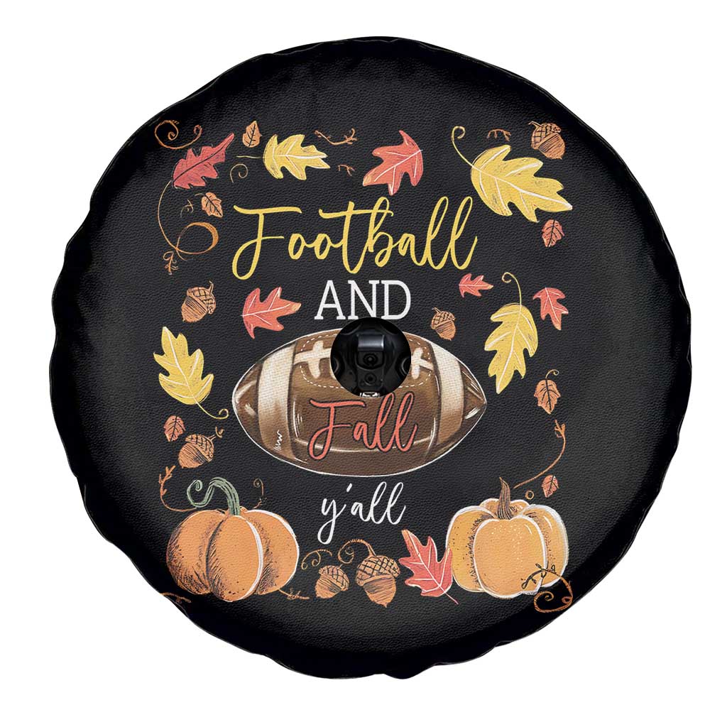 Football And Fall Yall Spare Tire Cover Fall Season American Football - Wonder Print Shop
