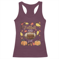 Football And Fall Yall Racerback Tank Top Fall Season American Football - Wonder Print Shop