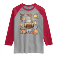 Football And Fall Yall Raglan Shirt Fall Season American Football - Wonder Print Shop